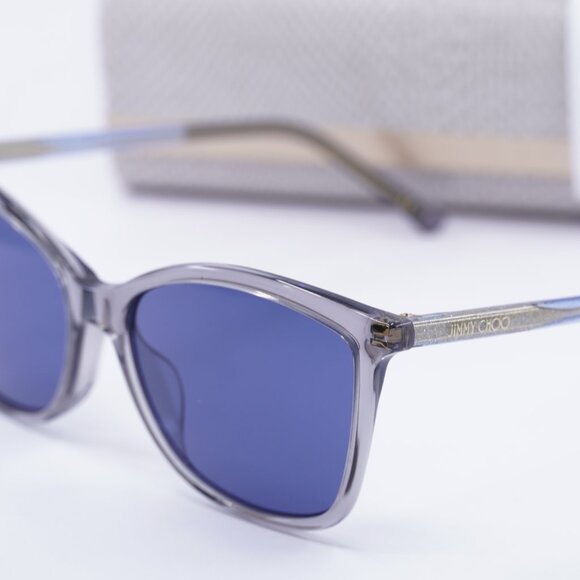 Jimmy Choo BA/G/S 0KB7KU Cat Eye Sunglasses - Transparent Grey/Blue - Picture 6 of 10